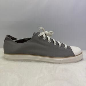 New Republic Gray Canvas Lace-Up Sneakers - Mens Casual Shoes Size 15